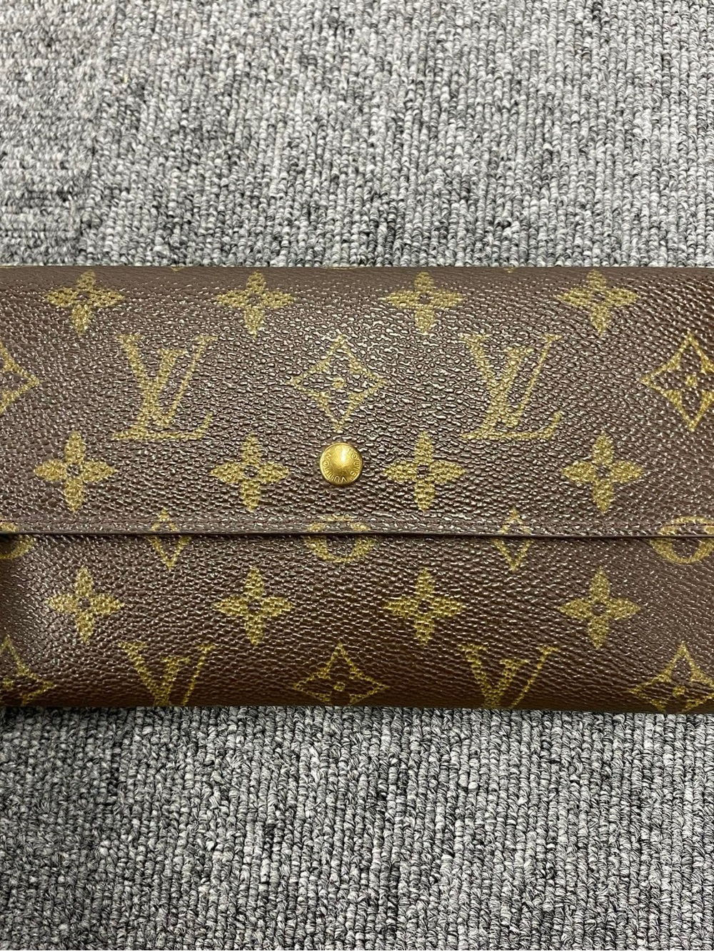 Louis Vuitton Monogram Canvas Wallet in Brown and Gold